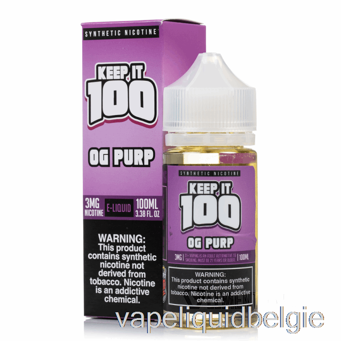 Vape België En Purp - Bewaar Het 100 - 100ml 0mg